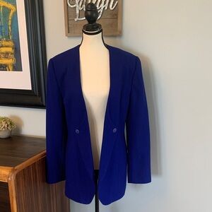 Vintage Wool Open Front Blazer, Sz 11/12